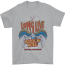Long Live Rock n Roll Heavy Metal Guitar Mens T-Shirt 100% Cotton Sports Grey