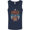 Long Live Rock n Roll Heavy Metal Guitar Mens Vest Tank Top Navy Blue