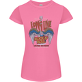 Long Live Rock n Roll Heavy Metal Guitar Womens Petite Cut T-Shirt Azalea