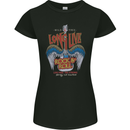 Long Live Rock n Roll Heavy Metal Guitar Womens Petite Cut T-Shirt Black