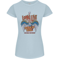 Long Live Rock n Roll Heavy Metal Guitar Womens Petite Cut T-Shirt Light Blue
