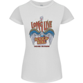 Long Live Rock n Roll Heavy Metal Guitar Womens Petite Cut T-Shirt White