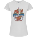 Long Live Rock n Roll Heavy Metal Guitar Womens Petite Cut T-Shirt White