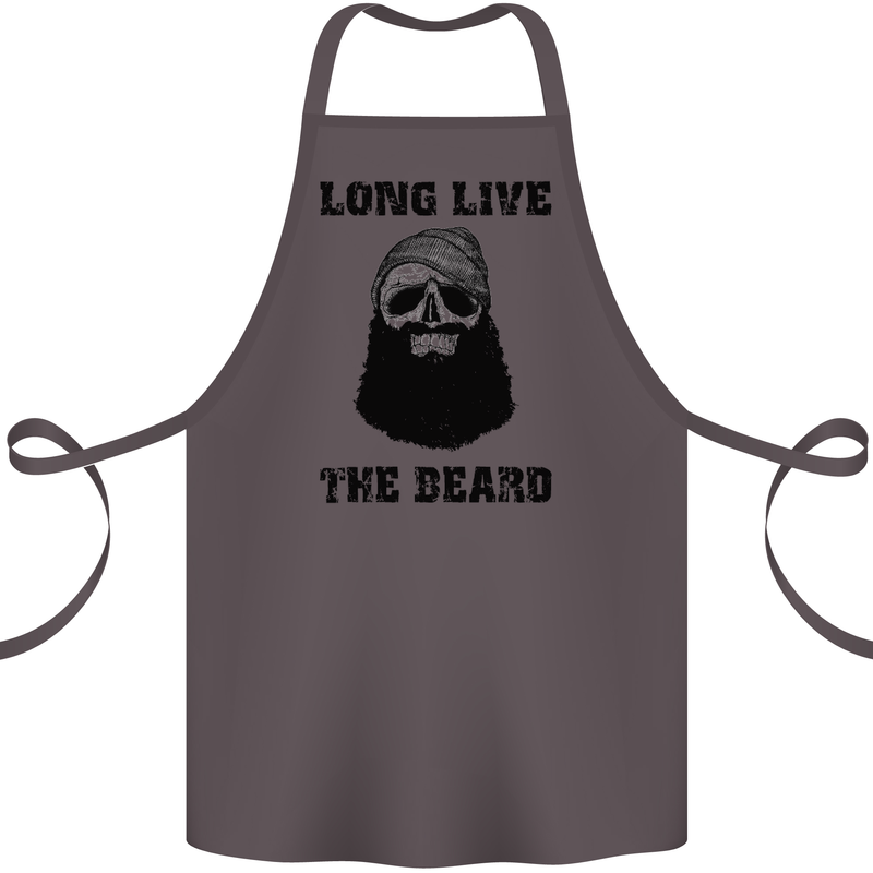 Long Live the Beard Cotton Apron 100% Organic Dark Grey