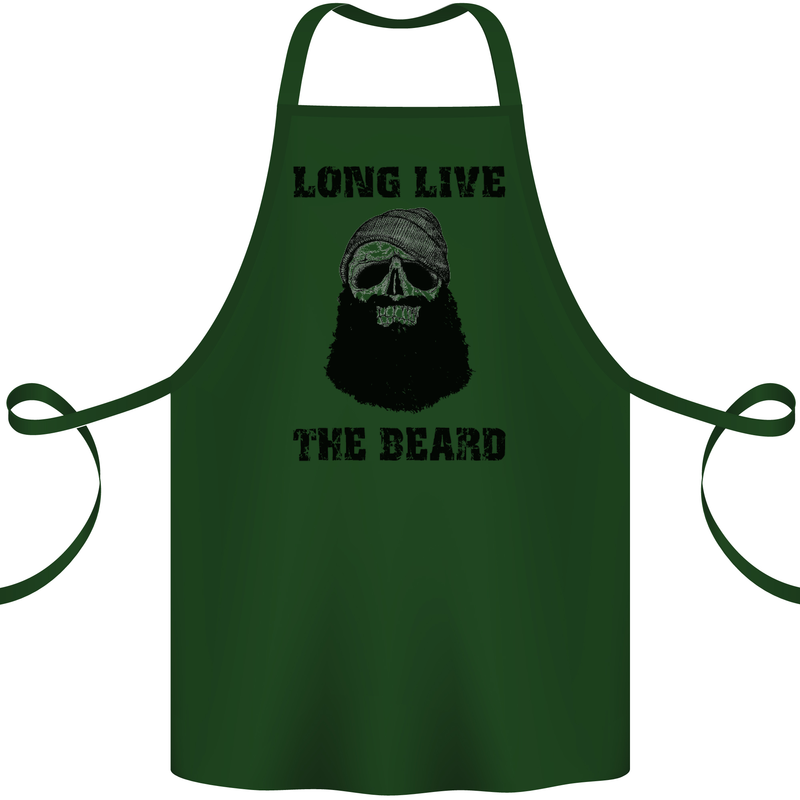 Long Live the Beard Cotton Apron 100% Organic Forest Green