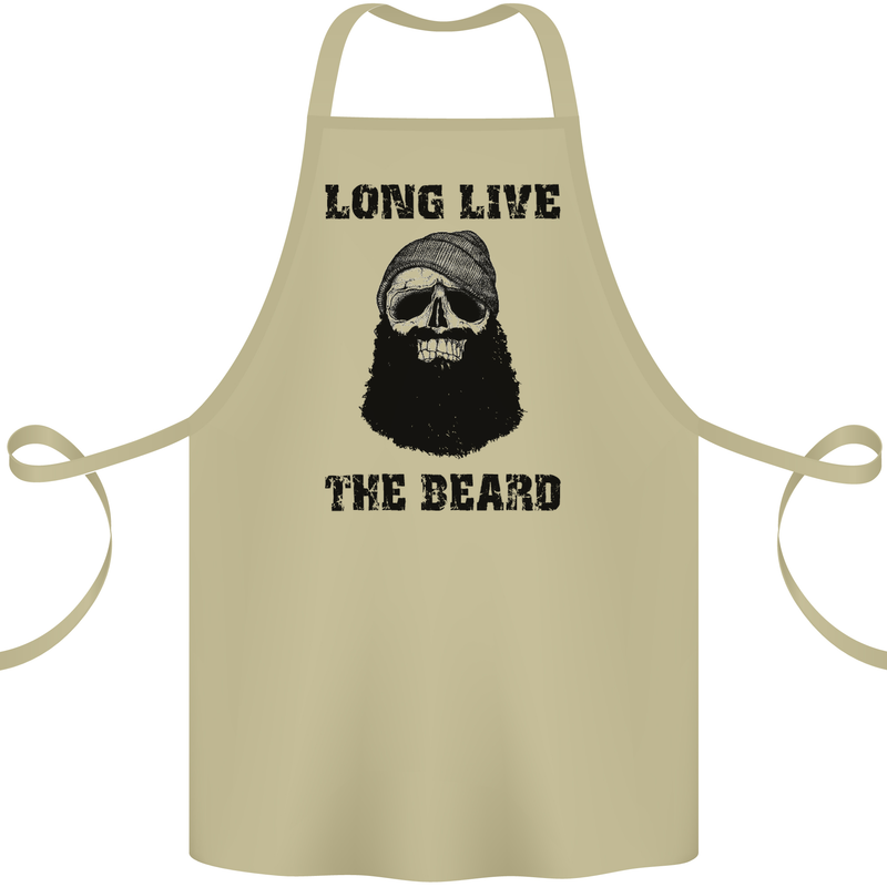 Long Live the Beard Cotton Apron 100% Organic Khaki