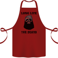Long Live the Beard Cotton Apron 100% Organic Maroon