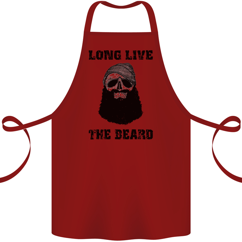 Long Live the Beard Cotton Apron 100% Organic Maroon