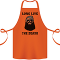 Long Live the Beard Cotton Apron 100% Organic Orange