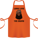 Long Live the Beard Cotton Apron 100% Organic Orange