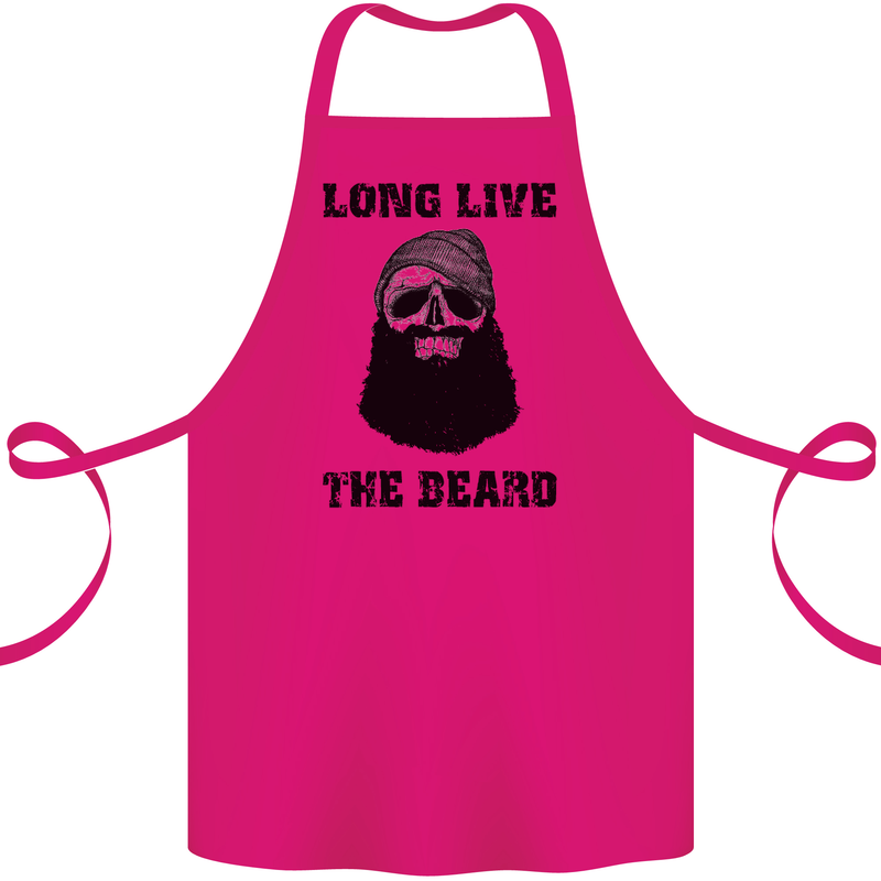 Long Live the Beard Cotton Apron 100% Organic Pink