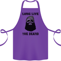 Long Live the Beard Cotton Apron 100% Organic Purple
