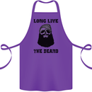 Long Live the Beard Cotton Apron 100% Organic Purple