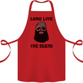 Long Live the Beard Cotton Apron 100% Organic Red