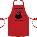 Long Live the Beard Cotton Apron 100% Organic Red