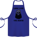 Long Live the Beard Cotton Apron 100% Organic Royal Blue