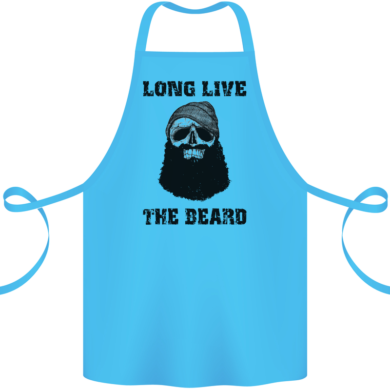 Long Live the Beard Cotton Apron 100% Organic Turquoise