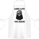 Long Live the Beard Cotton Apron 100% Organic White