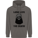 Long Live the Beard Mens 80% Cotton Hoodie Charcoal