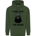 Long Live the Beard Mens 80% Cotton Hoodie Forest Green