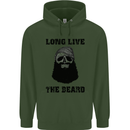 Long Live the Beard Mens 80% Cotton Hoodie Forest Green