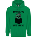 Long Live the Beard Mens 80% Cotton Hoodie Irish Green