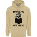 Long Live the Beard Mens 80% Cotton Hoodie Sand