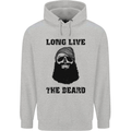 Long Live the Beard Mens 80% Cotton Hoodie Sports Grey