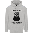 Long Live the Beard Mens 80% Cotton Hoodie Sports Grey