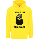 Long Live the Beard Mens 80% Cotton Hoodie Yellow