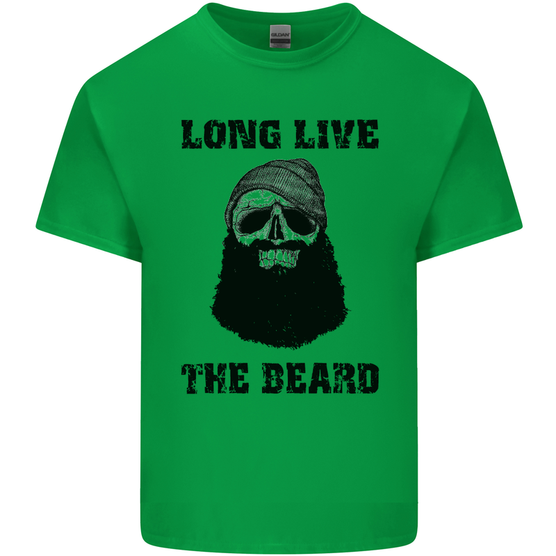 Long Live the Beard Mens Cotton T-Shirt Tee Top Irish Green