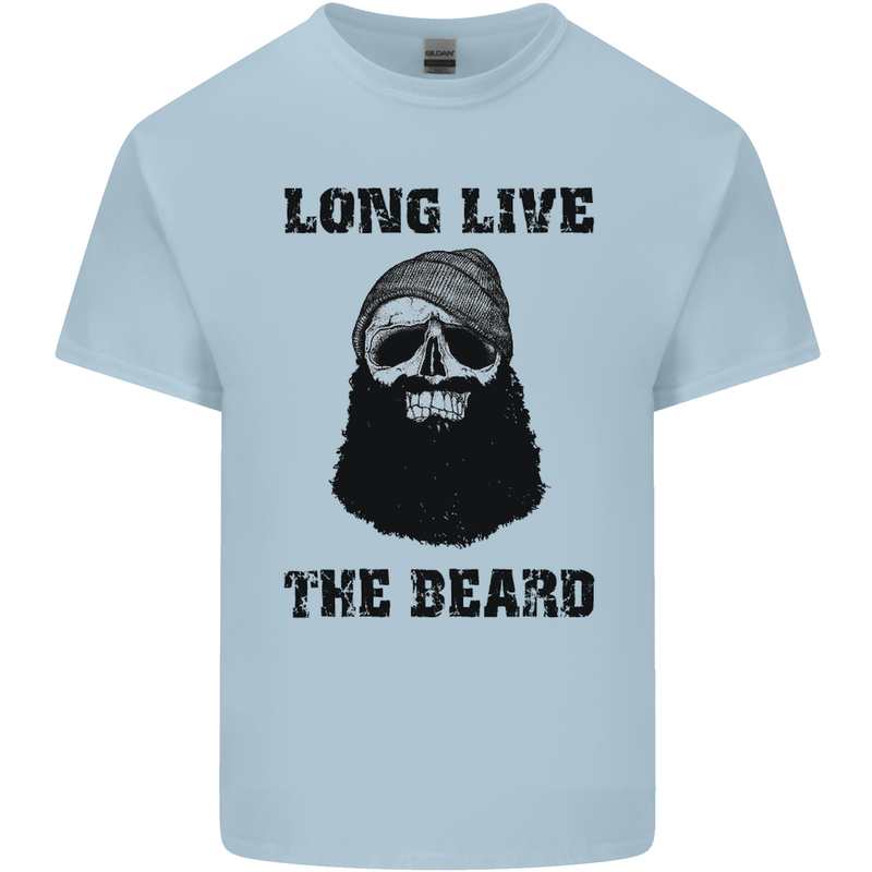 Long Live the Beard Mens Cotton T-Shirt Tee Top Light Blue