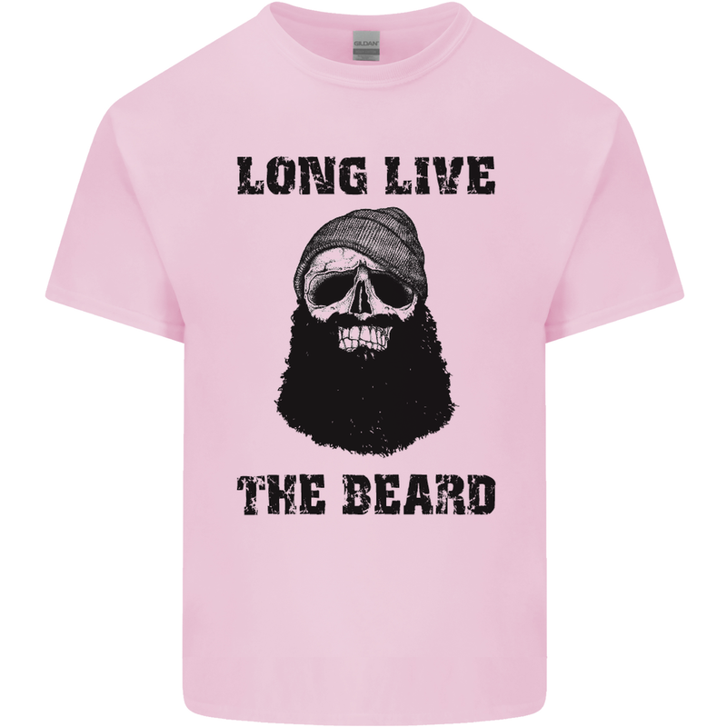 Long Live the Beard Mens Cotton T-Shirt Tee Top Light Pink