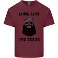 Long Live the Beard Mens Cotton T-Shirt Tee Top Maroon