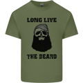 Long Live the Beard Mens Cotton T-Shirt Tee Top Military Green