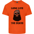 Long Live the Beard Mens Cotton T-Shirt Tee Top Orange