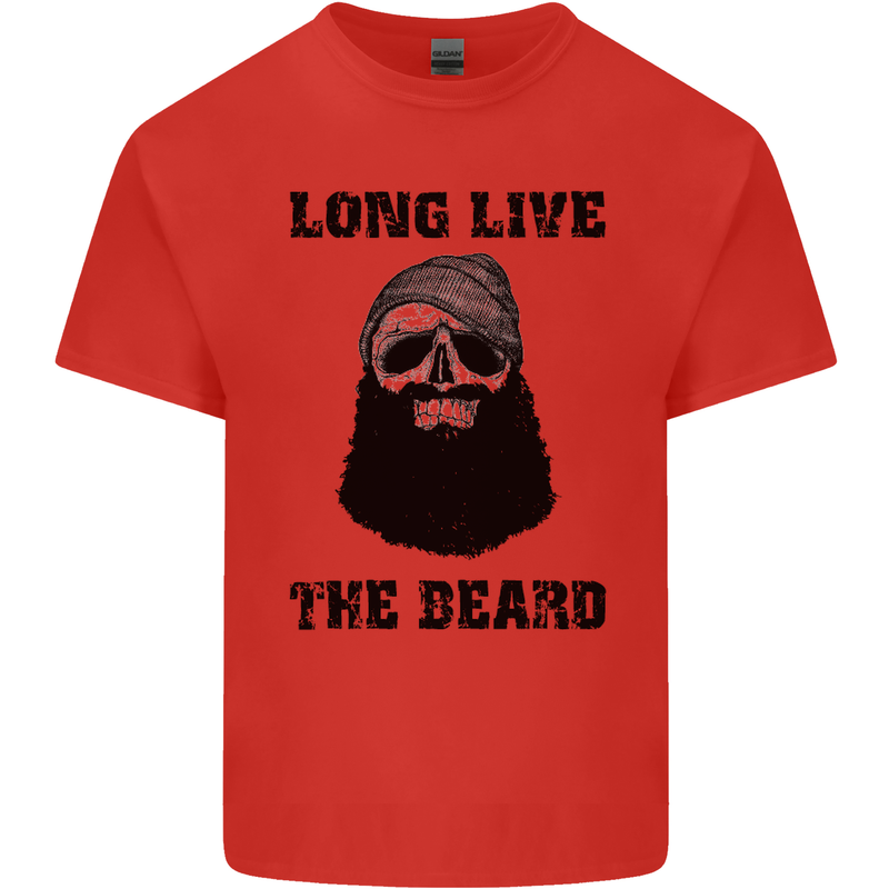 Long Live the Beard Mens Cotton T-Shirt Tee Top Red