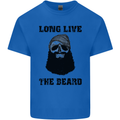 Long Live the Beard Mens Cotton T-Shirt Tee Top Royal Blue