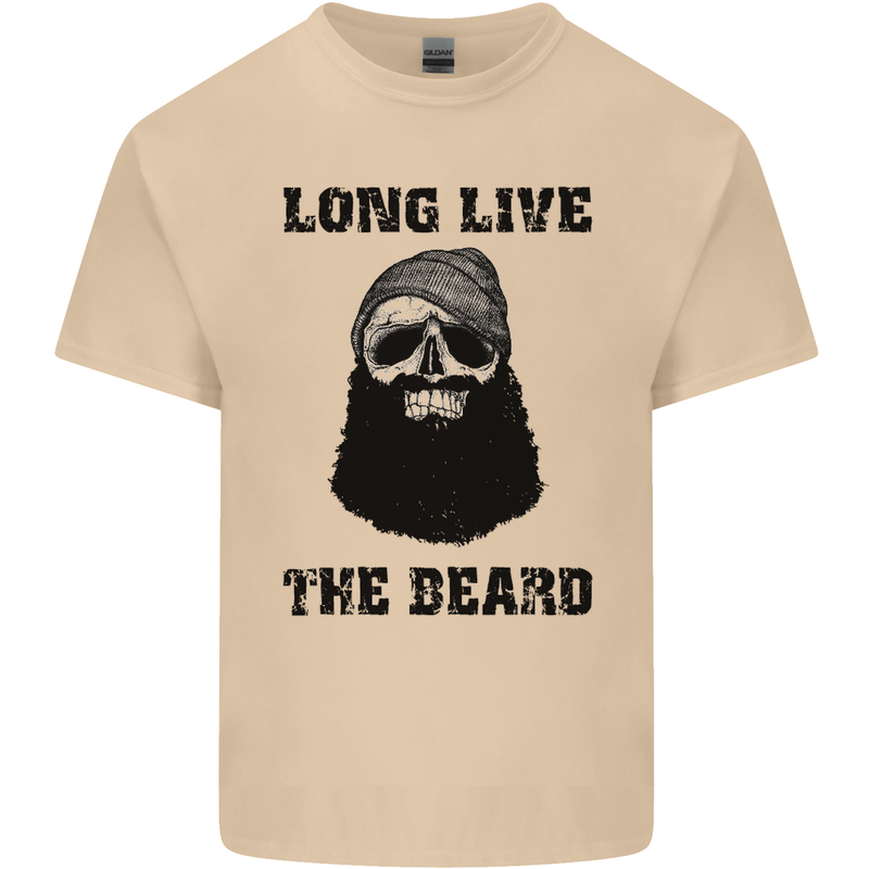 Long Live the Beard Mens Cotton T-Shirt Tee Top Sand