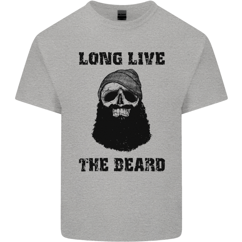 Long Live the Beard Mens Cotton T-Shirt Tee Top Sports Grey