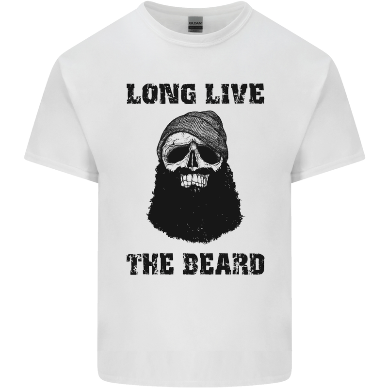 Long Live the Beard Mens Cotton T-Shirt Tee Top White