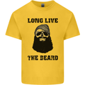 Long Live the Beard Mens Cotton T-Shirt Tee Top Yellow