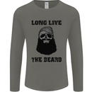 Long Live the Beard Mens Long Sleeve T-Shirt Charcoal