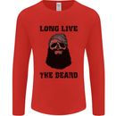 Long Live the Beard Mens Long Sleeve T-Shirt Red