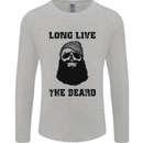 Long Live the Beard Mens Long Sleeve T-Shirt Sports Grey