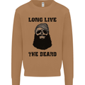 Long Live the Beard Mens Sweatshirt Jumper Caramel Latte