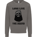 Long Live the Beard Mens Sweatshirt Jumper Charcoal