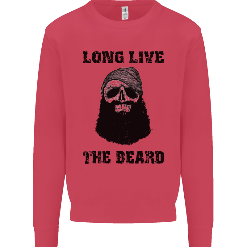 Long Live the Beard Mens Sweatshirt Jumper Heliconia