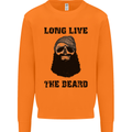 Long Live the Beard Mens Sweatshirt Jumper Orange