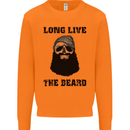 Long Live the Beard Mens Sweatshirt Jumper Orange